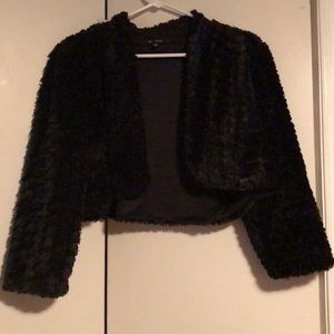 Faux fur cardigan